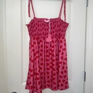 NWT Sugar Thrillz Smocked Velour Baby Doll Dress XXL